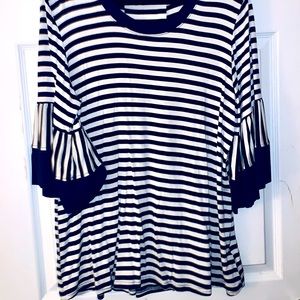 Suzanne Betro | Navy Striped Blouse!
